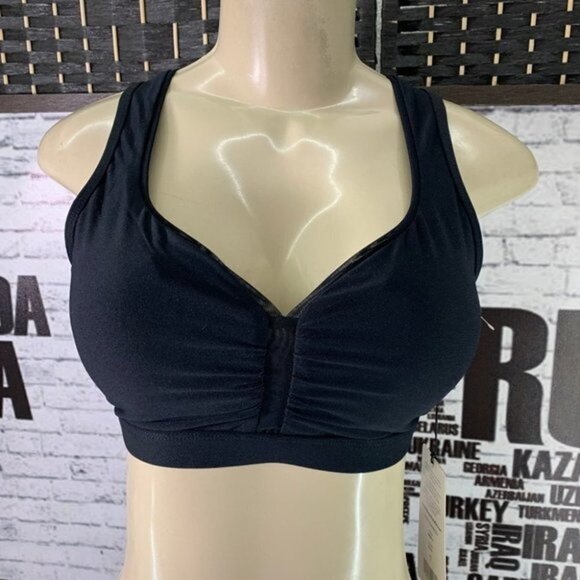 90 Degree by Reflex S Black Mesh Sport Bra - Picture 1 of 5